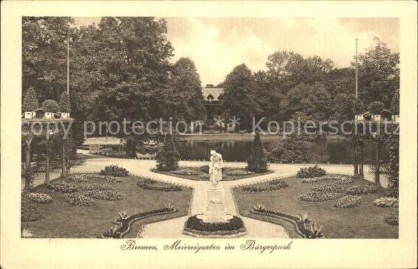 Bremen Meiereigarten im Bürgerpark Statue Denk