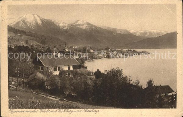 Tegernsee Panorama Blick von der Wacht mit Wallbe