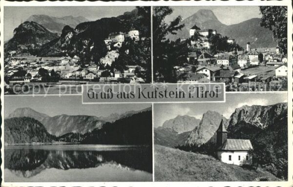 Kufstein Tirol Gesamtansicht mit Alpenpanorama See Was