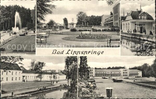 Bad Lippspringe Leuchtfontäne Kaiser Karls Platz Armini