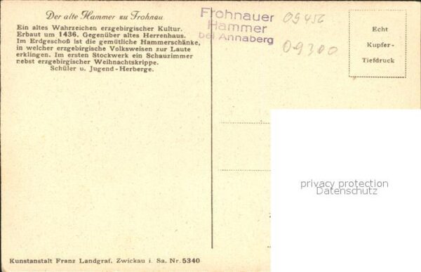 Frohnau Annaberg Alte Hammer Historisches Hammerwerk Kup – Bild 2