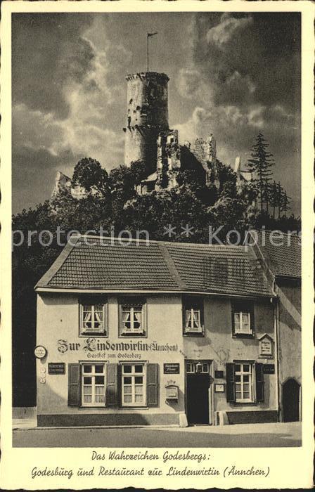 Bad Godesberg Godesburg Restaurant zur Lindenwirtin W
