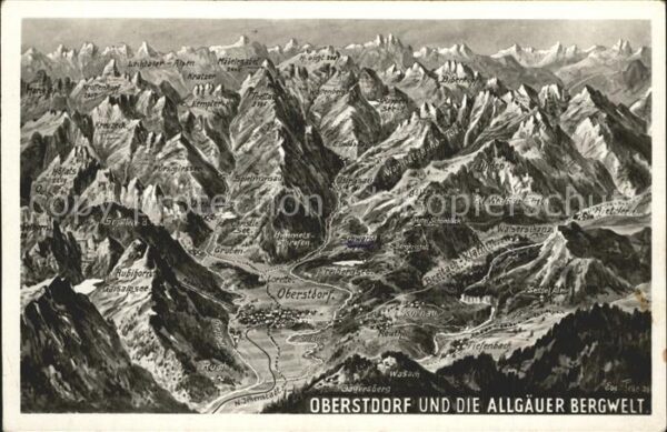 Oberstdorf und die Allgäuer Bergwelt aus der Vogel