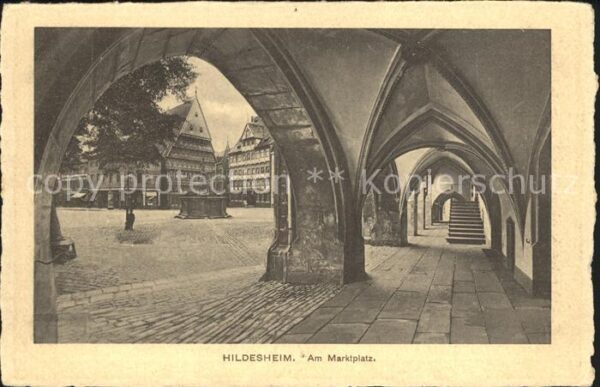 Hildesheim Rathaus Laubengang Markplatz
