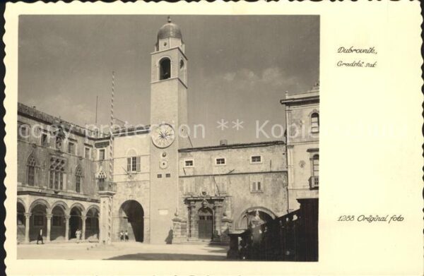 Dubrovnik Ragusa Gradski sat Glockenturm