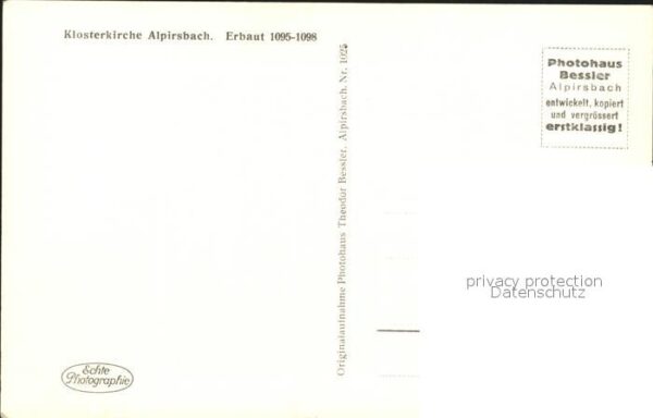 Alpirsbach Inneres der Klosterkirche erbaut 11. Jh – Bild 2