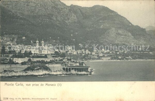Monte-Carlo Vue prise de Monaco
