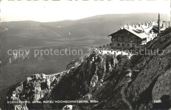 Hochschneeberg Berghotel Fernsicht