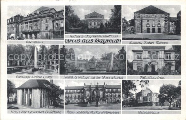 Bayreuth Opernhaus Festspielhaus Festhalle Villa