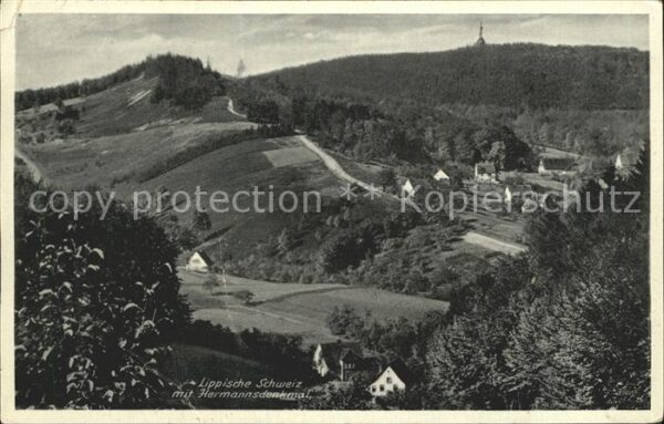 Detmold Lippische Schweiz mit Hermannsdenkmal T