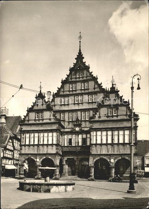 Paderborn Rathaus erbaut 1612 Brunnen