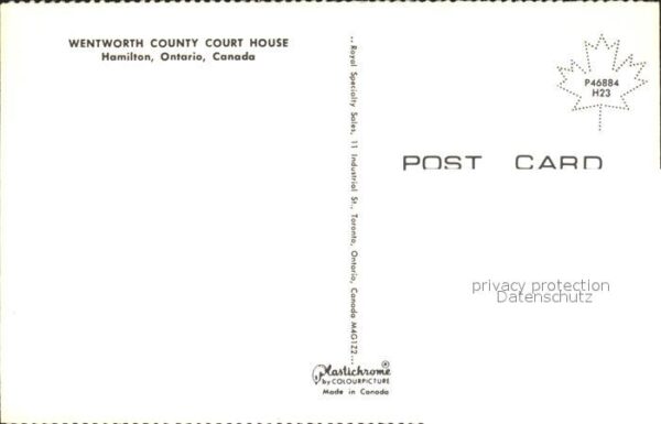 Ontario Canada Wentworth County Court House – Bild 2