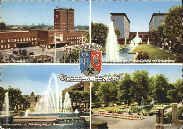 Oberhausen Wasserspiele am Friedensplatz Hauptbahn
