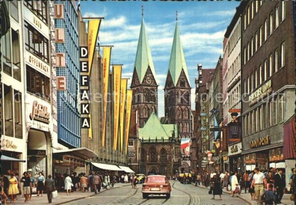 Bremen Obernstrasse und Dom