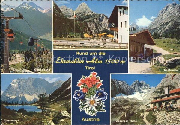 Lermoos Tirol Seebenalm Coburger Hütte Gondelbahn See