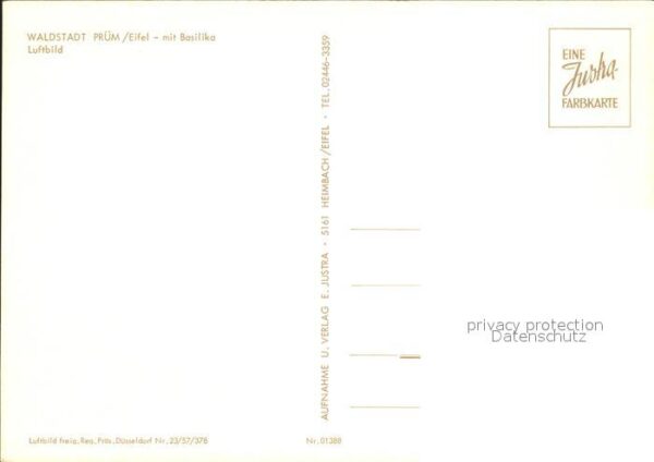 Pruem Eifel Fliegeraufnahme mit Basilika – Bild 2