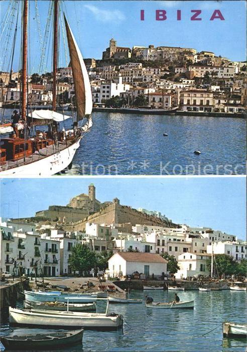 Ibiza Islas Baleares Hafen und Panorama