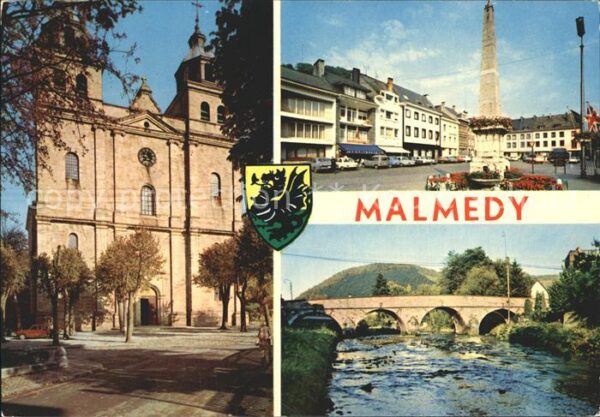 Malmedy Wallonie Kirche Brücke Marktplatz