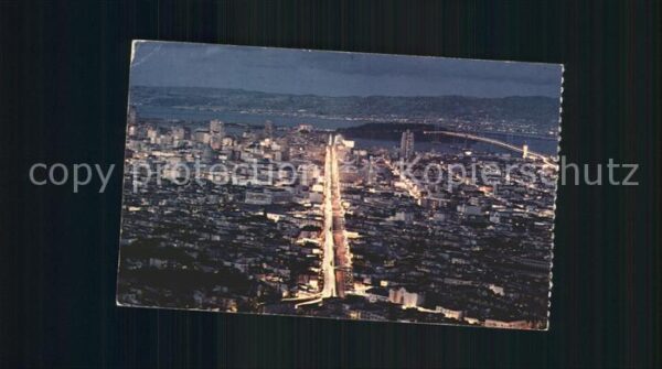 San Francisco California Fliegeraufnahme By Night