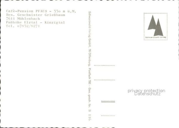 Muehlenbach Baden Cafe Pension Pfaus – Bild 2