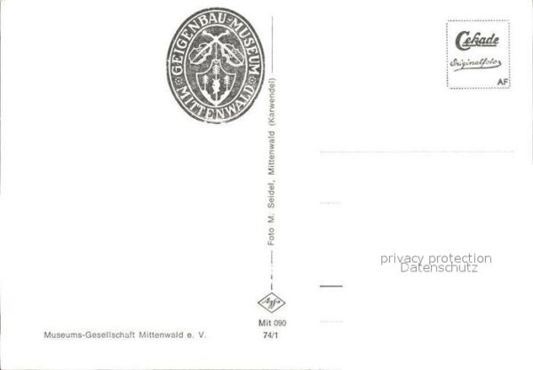 Mittenwald Karwendel Tirol Museums- Gesellschaft – Bild 2