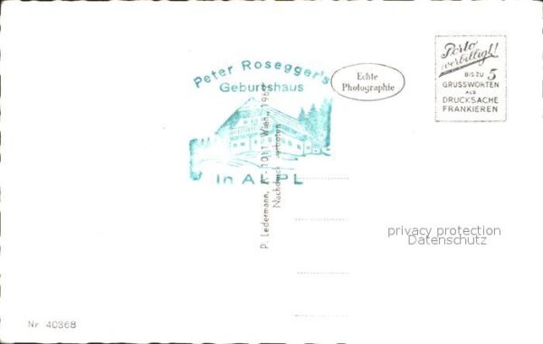 Alpl Peter Rosegger Waldheimat Geburtshaus W – Bild 2