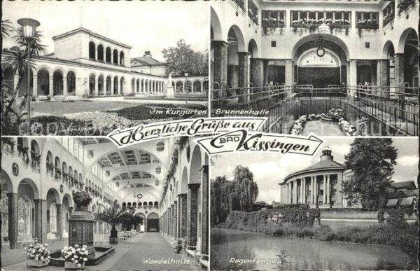 Kissingen Bad Kurgarten Brunnenhalle Regentenbau Wand