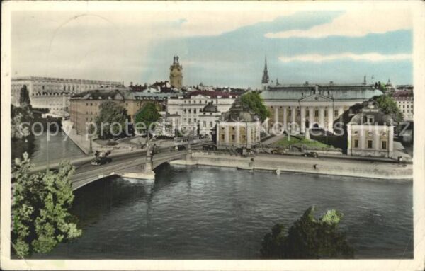 Stockholm Brücke Slottet och Riddarhuset