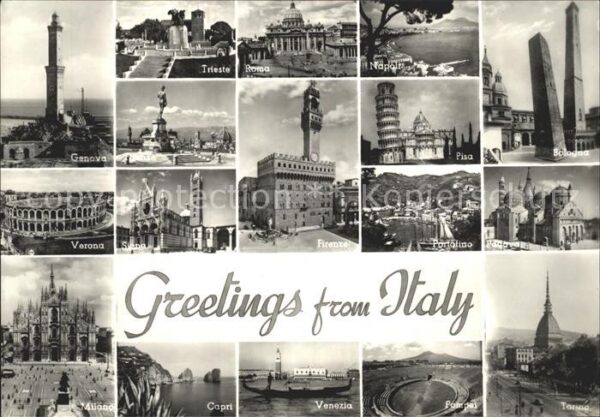 Rom Roma Trieste Bologna Pisa Neapel Verona Mila