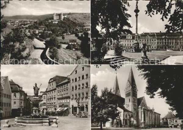Eichstaett Oberbayern Residenzplatz mit Mariensäule