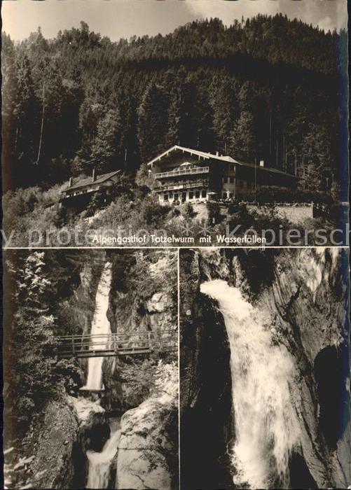 Bayrischzell Alpengasthof Tatzelwurm mit Wasserfälle