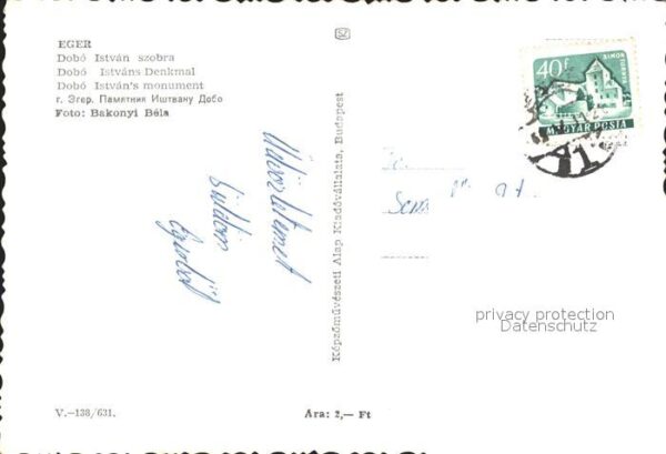 Eger Ungarn Denkmal Dobo Istvan – Bild 2
