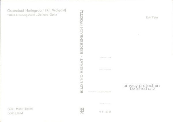 Heringsdorf Ostseebad Usedom Erholungsheim Gerhard Opitz – Bild 2
