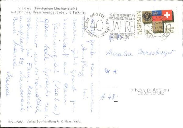 Vaduz Fürstentum Liechtenstein mit Schloss Fa – Bild 2