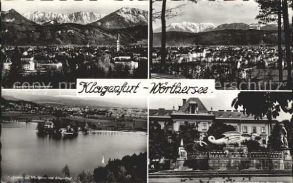 Klagenfurt Woerthersee Gesamtansicht mit Karawanken Wörthersee