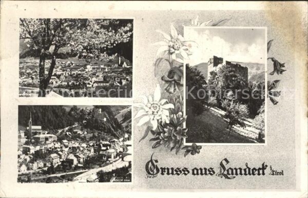 Landeck Tirol Teilansichten Baumblüte Blumen Schloss