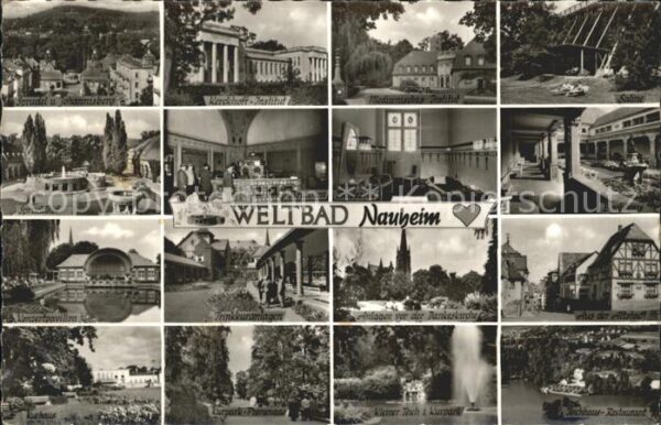 Bad Nauheim Teilansichten Kurort Park Teich Konzert