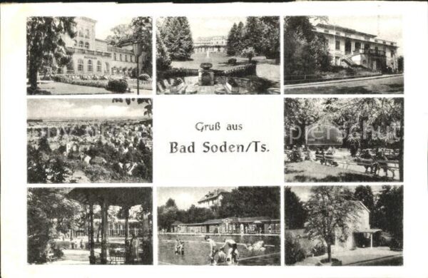 Bad Soden Taunus Teilansichten Kurort Park Schwimmbad Ba