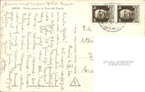 Assisi Umbria Vicolo antico e la Torre del Popolo – Bild 2