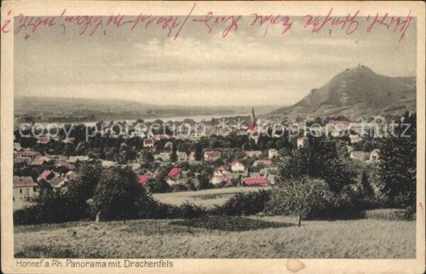Honnef Bad Panorama mit Drachenfels