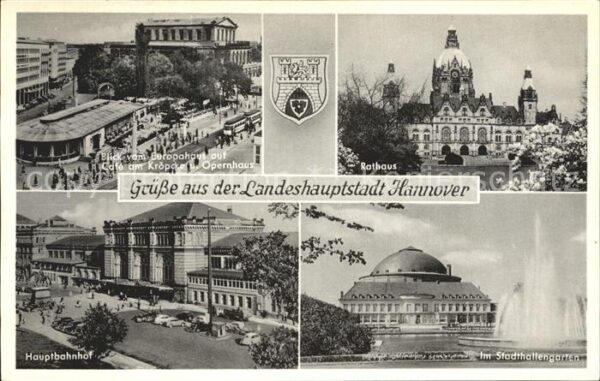 Hannover Blick vom Europahaus Cafe Kröpcke Opern