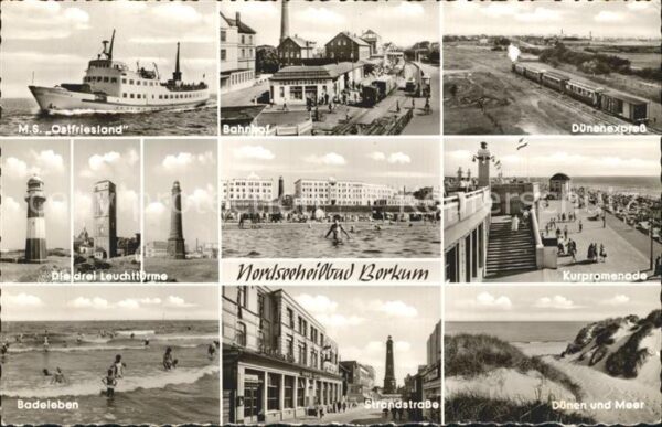 Borkum MS Ostfriesland Bahnhof Dünenexpress Ku