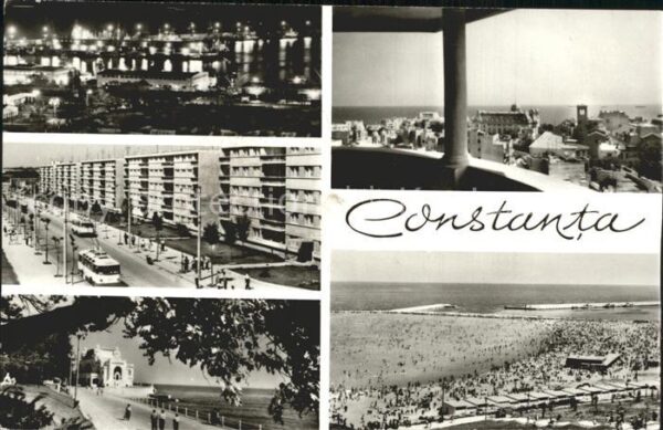 Constanta Teilansichten Strand Nachtaufnahme