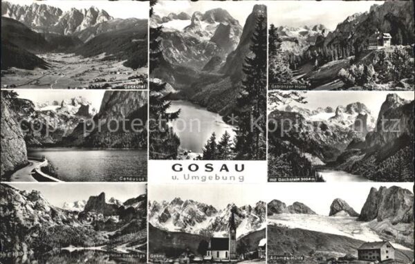 Gosau Oberoesterreich Panorama Gosautal Alpen Bergsee Dachste