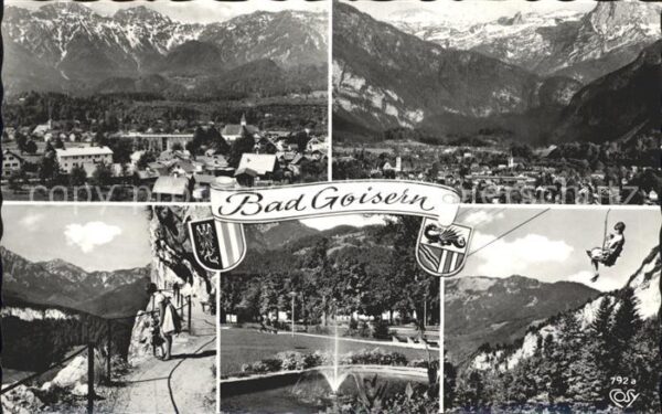 Bad Goisern Salzkammergut Gesamtansicht mit Alpenpanorama Park Se