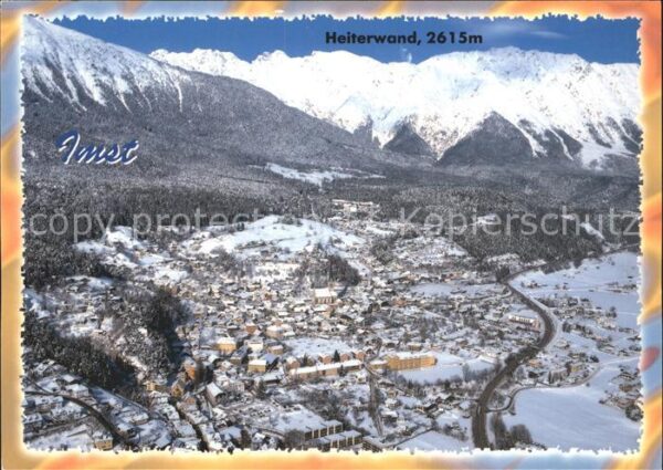 Imst Tirol Winterpanorama mit Heiterwand Lechtaler