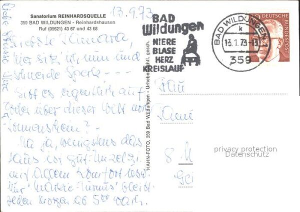 Reinhardshausen Sanatorium Reinhardsquelle Kurhaus – Bild 2
