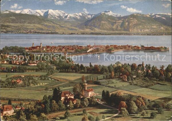 Lindau Bodensee Blick vom Hoyerberg Alpenpanorama