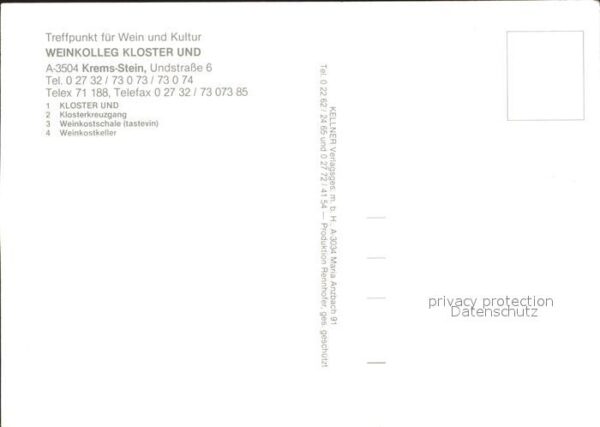 Stein Donau Weinkolleg Kloster Kreuzgang Weinkostsc – Bild 2