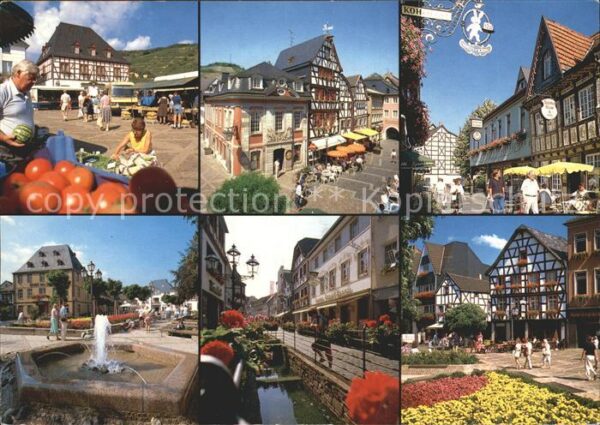 Ahrweiler Ahr Altstadt Fachwerkhäuser Fussgängerzone
